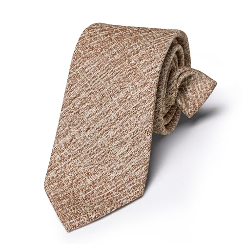 Image of Barry.Wang Skinny Ties for Men Cashmere Wool Blend Necktie with Tie Clip
