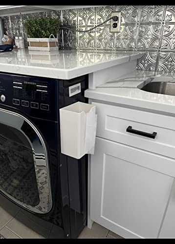 Dryer Sheets Dispenser Magnetic | Dryer Sheet Dispenser and Storage for Laundry Room Softener Sheets | Dryer Sheet Holder | Attaches to Dryer, Washer, or Cabinet