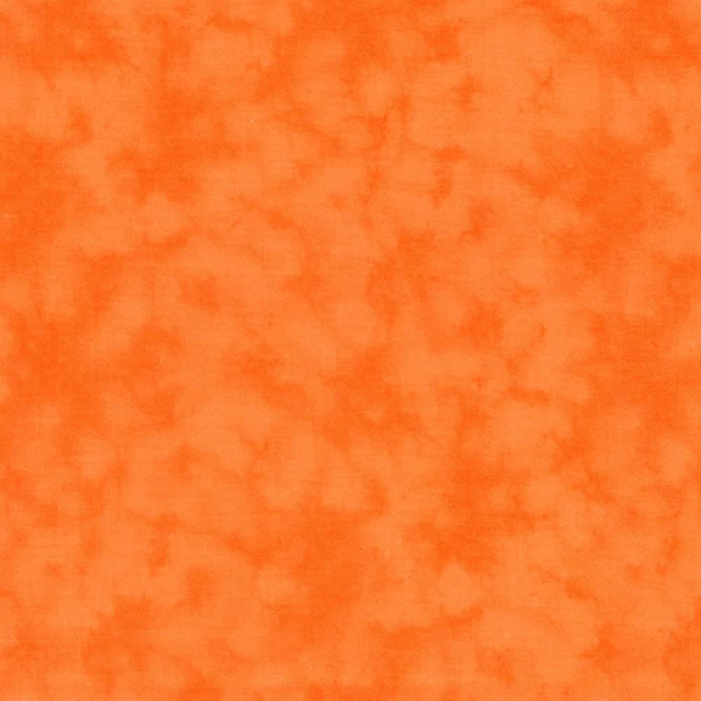 100% Cotton Fabric Mottled Blender Craft Cotton Mixer - Per Metre (Tangerine)