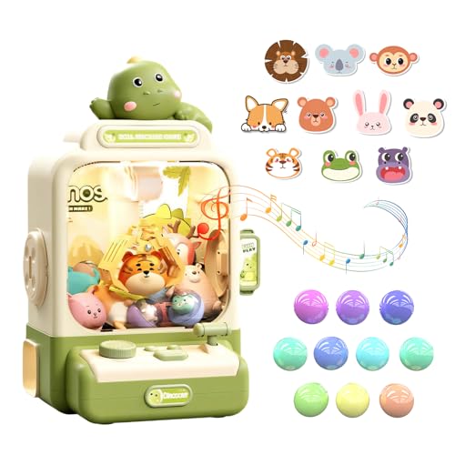 Amagogo Petite Machine à Griffes Mini Machine à Pinces pour Enfants Machine à Attraper Poupées Jouet Distributeur de Bonbons Prix Attraper Jouet Cadeau d'Anniversaire pour Fille Garçon, Vert