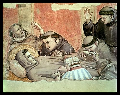 Poster la Mort de St Giotto Di Bondone impression sur toile 60x90cm pour salon