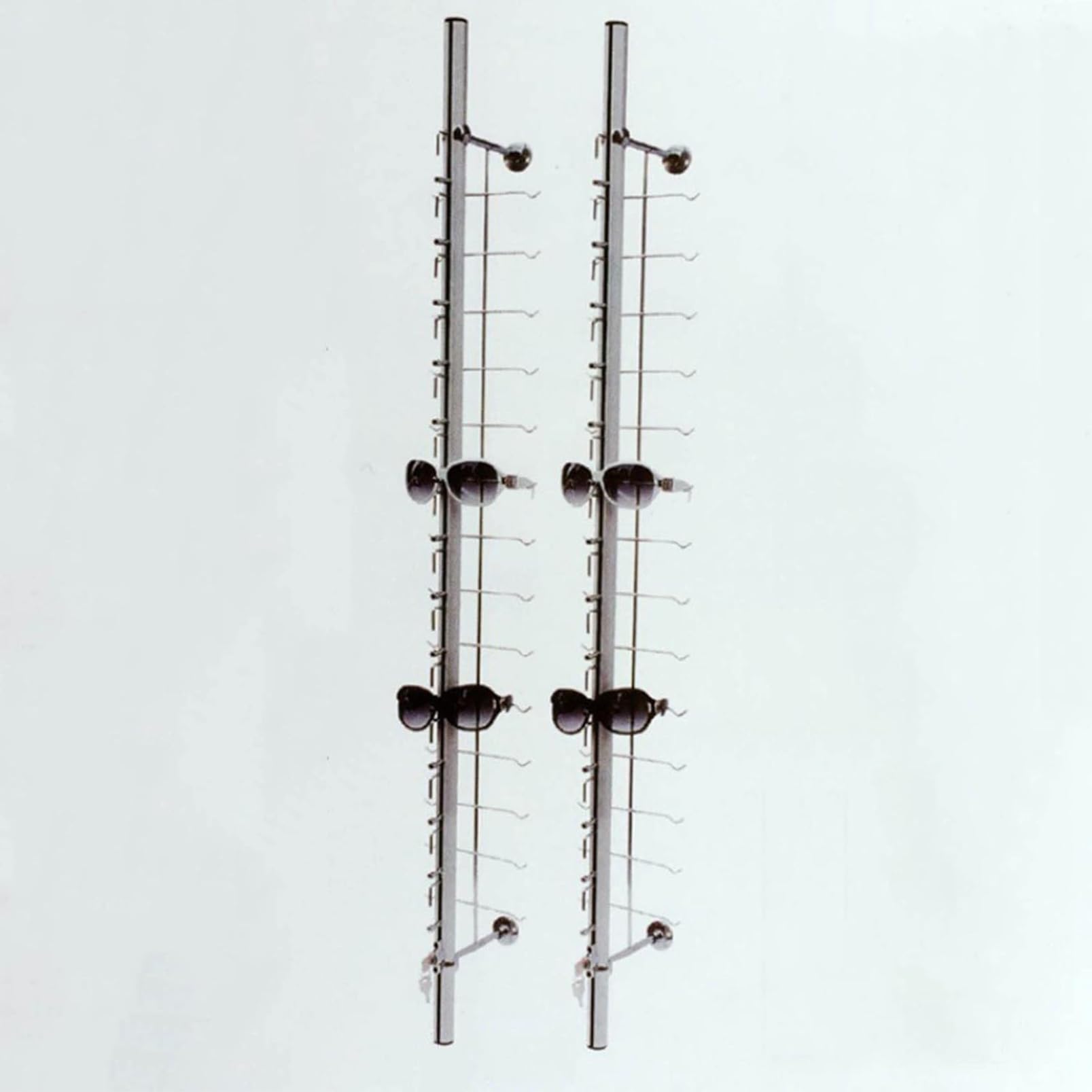 Brille Dispaly Rack Moderne Brillen Aufbewahrung Organizer verschließbare Wand-Sonnenbrille Anzeige Dekorative Ständer für optische Shop Brillen Mall (2 Stück)