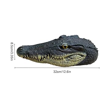 Amazon.co.jp: Shnmersy 浮かぶワニの頭 ワニ 置物 本物そっくり