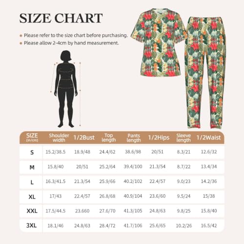 Pyjama à manches courtes femme vêtement de nuit doux hibiscus - 4