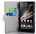 Produktbild Cadorabo Hülle für Sony Xperia Z (1. Gen.) in Polar WEIß  Handyhülle aus glattem Kunstleder mit Standfunktion und Kartenfach  Case Cover Schutzhülle Etui Tasche Book Klapp Style