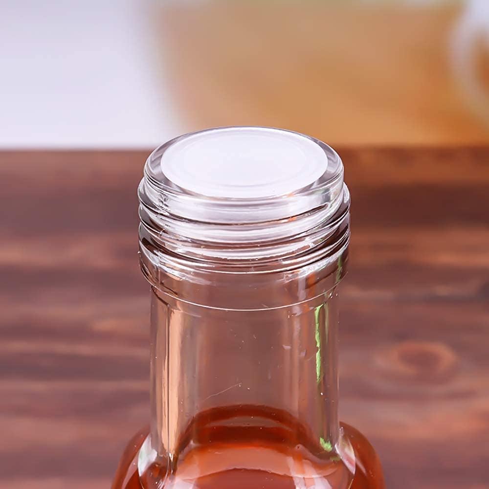 Kingrol 15 Pack 8.5 oz Quadra Bottles with Leak Proof Screw Caps, Hot Sauce Bottles, Glass Square Bottles for Oil, Vinegar, Syrup, Salad Dressing
