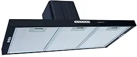 Fogatti Depurador Slim Compact 75cm Digital Preto, 550m³/h, 3 Velocidades, Aço Pintado, Alumínio Metálico Lavável, Garantia de 12 Meses