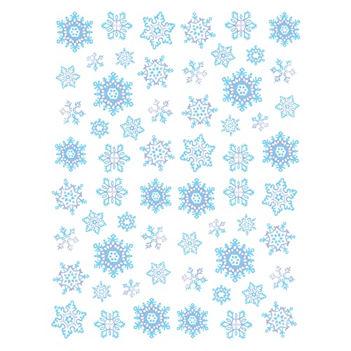 Beistle Snowflake Stickers 60 Pack Winter Snow Craft Stickers with Blue & White Designs Holiday Scrapbook Seals for Christmas Cards Gift Bags Envelopes & Crafts 4 Sheets with 15 Per Sheet