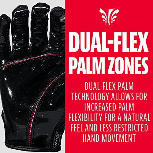 Franklin Sports Football Receiver Gloves - Adult and Youth Football Receiver Gloves - Extra-Grip Premium Football Gloves for All Ages - Hi-Tack - SFIA Approved - Image 6