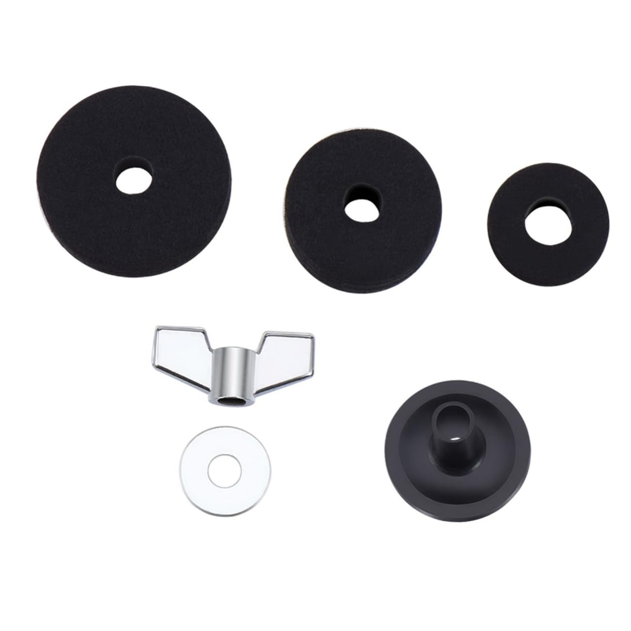 Toddmomy Professional Drumming Set 21pc Drum Protective Washer Kit Anti-friction Drum Felt Pad