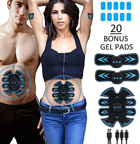 Eon Concepts Ultimate Abs Stimulator Muscle Toner Trainer Rechargeable with 20 Extra Gel
