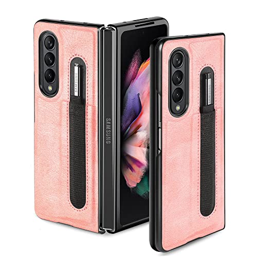 Housse Samsung Galaxy Z Fold 4 antichoc en cuir avec fente pour stylo