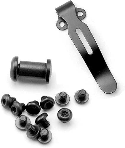 13PCS Custom Black Titanium Alloy Torx Screws And Pivot Set + 1PC Pocket Clip Fit For Benchmade 535 BUGOUT