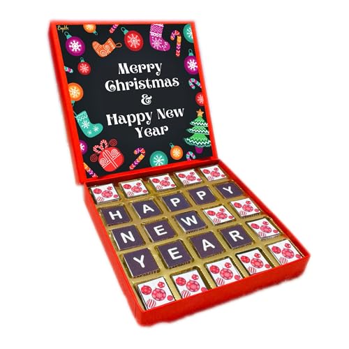 Image of Expelite Happy New Year Chocolate Gift for Kids -25 Pc Happy New Year Gift for Husband & Boyfriend, Girlfriend & Wife