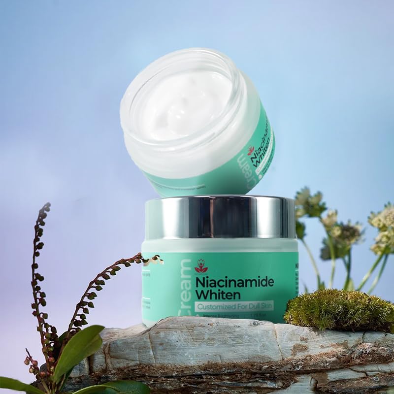 Niacinamide Face Cream, Whitening & Brightening Moisturizer for Dark Spots Hyperpigmentation, Acne Marks & Uneven Skin Tone - Image 2