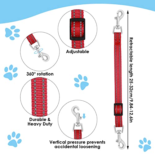 Cobee Dog Collar Clips, 2 Pcs Reflective Nylon Puppy Collar Backup Safety Adjustable Pet Dog Harness Connector - Image 3
