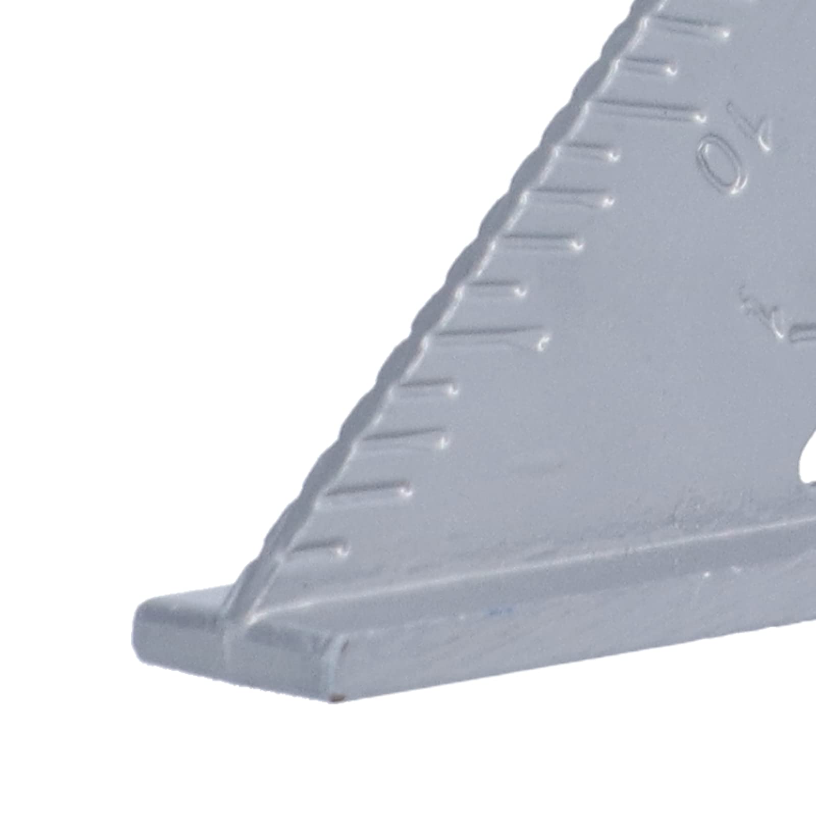 MRKU Righello Triangolare in Lega di Alluminio da 7 Pollici (17,8 cm) con Angoli di 45 e 90 Gradi, Strumento di misurazione Rinforzato, Scala di precisione per la Lavorazione del Legno.