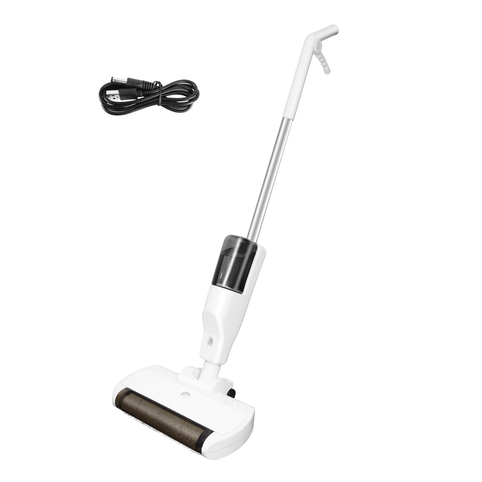 Kabelloser Elektrischer Wischmopp, 9600 U/min Rotierende Mikrofaser-Bürste, 550 ml Wassertank, 500 ml Staubbehälter, Blaue LED-Keimtötung, Sprühfunktion, Leicht (1,68 kg) für Hartböden, Fliesen, Lamin