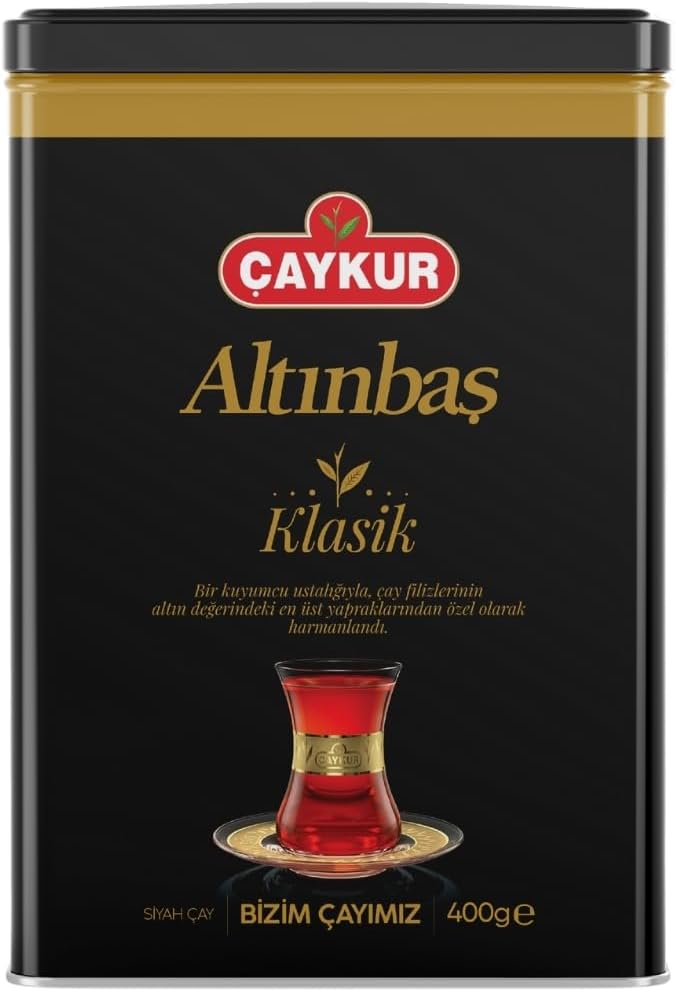 ÇAYKUR Altınbaş Golden Tips, Premium Gourmet Black Tea, Loose Leaf, Strong Tea Buds, Rich Aroma, Can 400gr / 14.1 Oz (Classic)
