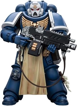 YIZRIO JoyToy ウォーハンマー 40K ウルトラマリン スターンガード ベテラン オートボルトライフル付き 1:18スケール アクションフィギュア メカジョイ トイコレクションモデル 4.75インチ