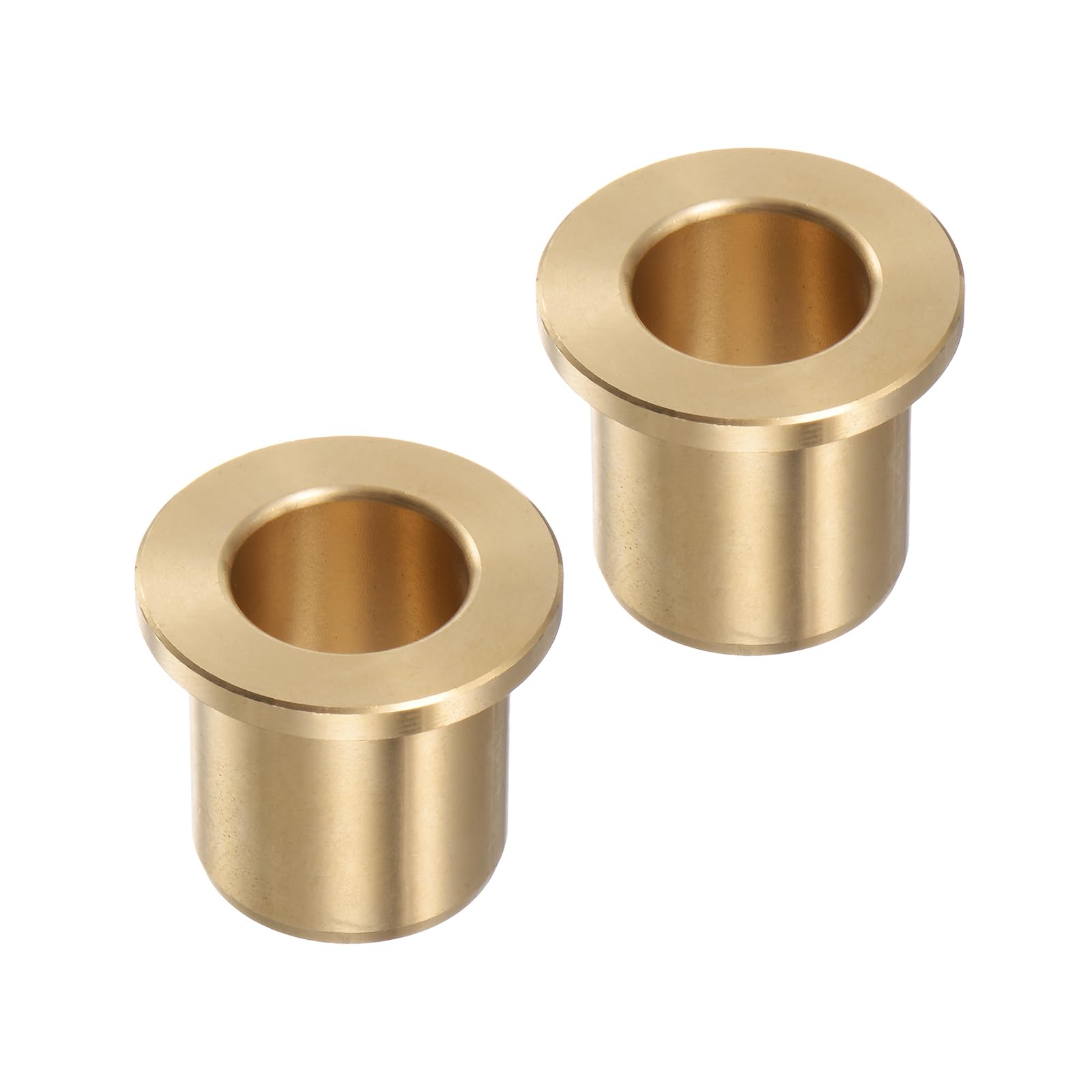 2pcs Bronze Flange Bearing Sleeve [16mm Bore x 22 OD x 25mm Flange Thickness] Self-Lubricating Bushings