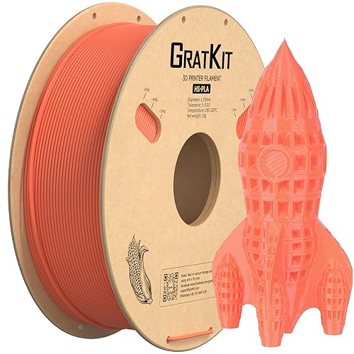 Gratkit High Speed PLA Filament 1.75mm, High Speed 3D Printer filament, 0.03mm,...