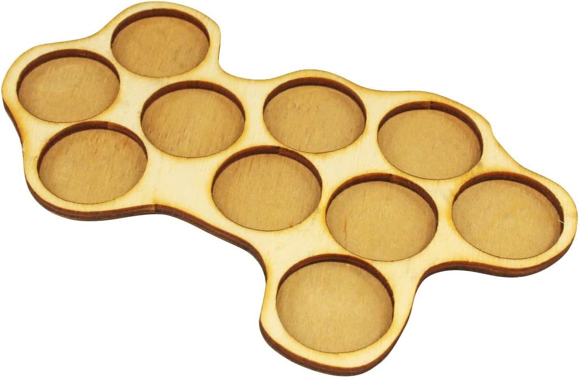 LITKO Horde Trays | 25mm Circle Bases | Movement Tray| Movement Tray Compatible with Warhammer, Age of Sigmar, Bolt Action (10-Figure Horde Tray (4 Pack))