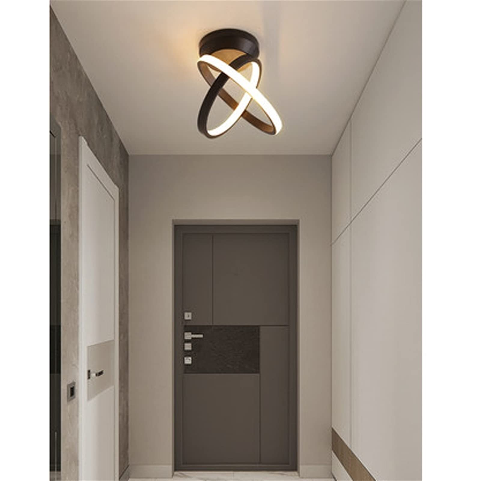Lampa sufitowa Światło sufitowe, okrągłe oprawa oświetlenia ściemnialna ciepła biała, wymieniona na kuchnię, korytarz, sypialnia, schody Okucia oświetleniowe sufitowe