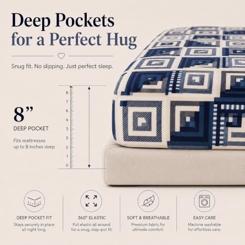 Image of HOMEKART 280 GSM Warm Fitted Bedsheet for Double Bed, Soft Winter Mattress Sheet, Cozy Stretchable Fitted Bed Cover with Elastic, Comfortable & Durable Bedding, Cinnamon, Double (78 x 72 + 8)