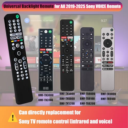 Image of Backlit RMF-TX520U Remote for Sony Smart TVs with Voice Control