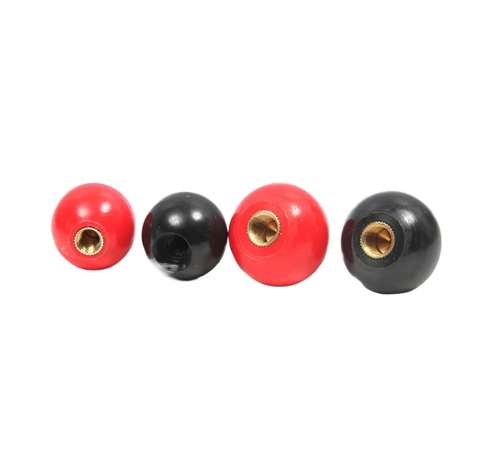 Taronix 3 Bakelite Round Ball Knob Red Black Copper Core/Bakelite Core/Iron Core Ball Lever Knob Machine Tool Replacement Round Handle M4 M5 M6 M8 M10 M12(3)