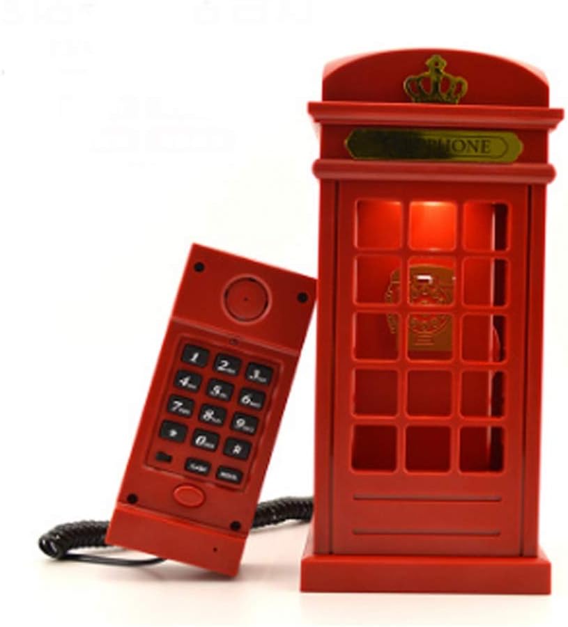 Phones - Retro Novelty Telephone - Mini Caller ID Telephone, Wall-Mounted Telephone Fixed Telephone Home Office landline Telephone Home Decoration