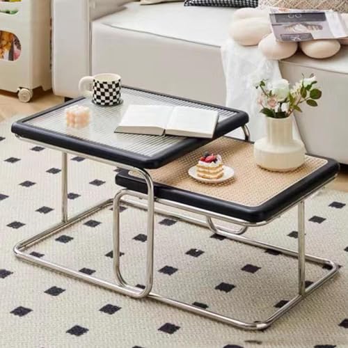 Verre trempé table d’appoint JATIBOSH robuste au montage facile et rapide