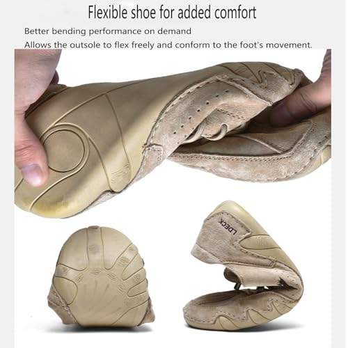 Men's Casual Comfort Barefoot Walking Shoes Fashionable Suede Lightweight Anti Slip Minimalist Sports Shoes 5