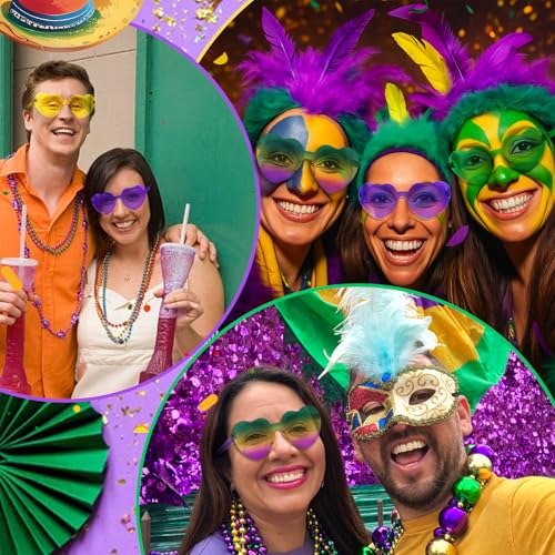 Image of Heart Sunglasses 12 /18 /24 Pcs Heart Shaped Glasses for Women Cute Funny Party Glasses Party Favors Accessories