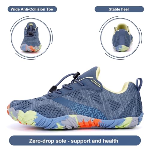 Image of Hike Barefoot Shoes, Pro Barefoot Shoes Women Men, Athletic Hiking Minimalist Water Shoe Breathable Quick Dry Zero Drop Trail Running Shoe with Non-Slip Sole & Wide Toe Box
