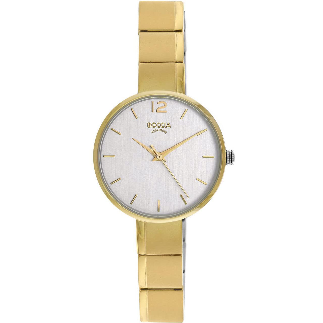 Boccia Dames analoog kwarts horloge met titanium armband 3311-02 - Nu