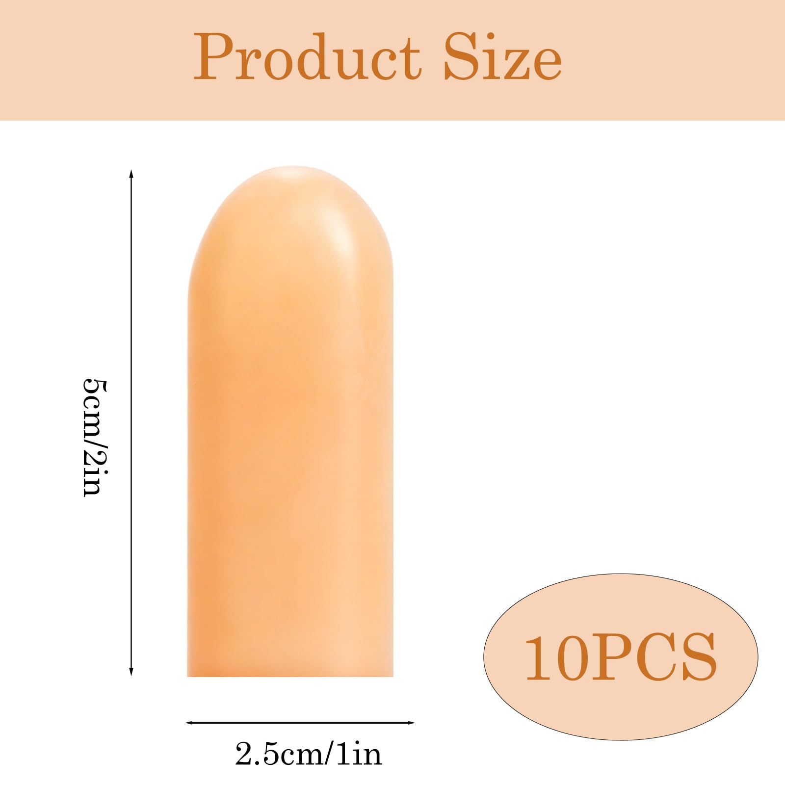 10 Pcs Protège-Doigts en Silicone, Doigtier Silicone pour Doigt, Protection du Bout des Doigts Imperméables, Pansement Doigt Main pour Soulager l'Eczéma, Fissures et Ampoules