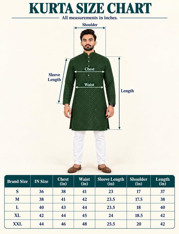 Image of Men's Lakhnawi Chikankari Kurta Set Cotton Ethnic Kurta Pajama for Men Wedding Festive Designer Indian Outfit Stylish Embroidered Kurta Set