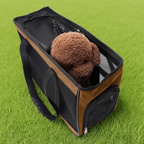 Bolsa transportadora para perros pequeña con diseño transpirable multipocket 3