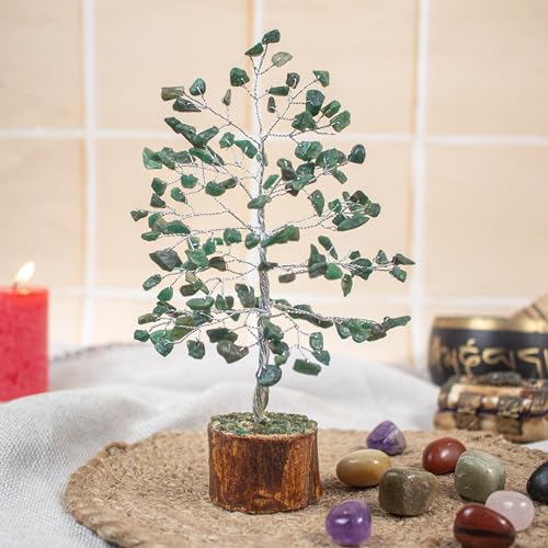 Image of ZAICUS Green Aventurine Tree of Life Feng Shui Bonsai 7-8 Inch