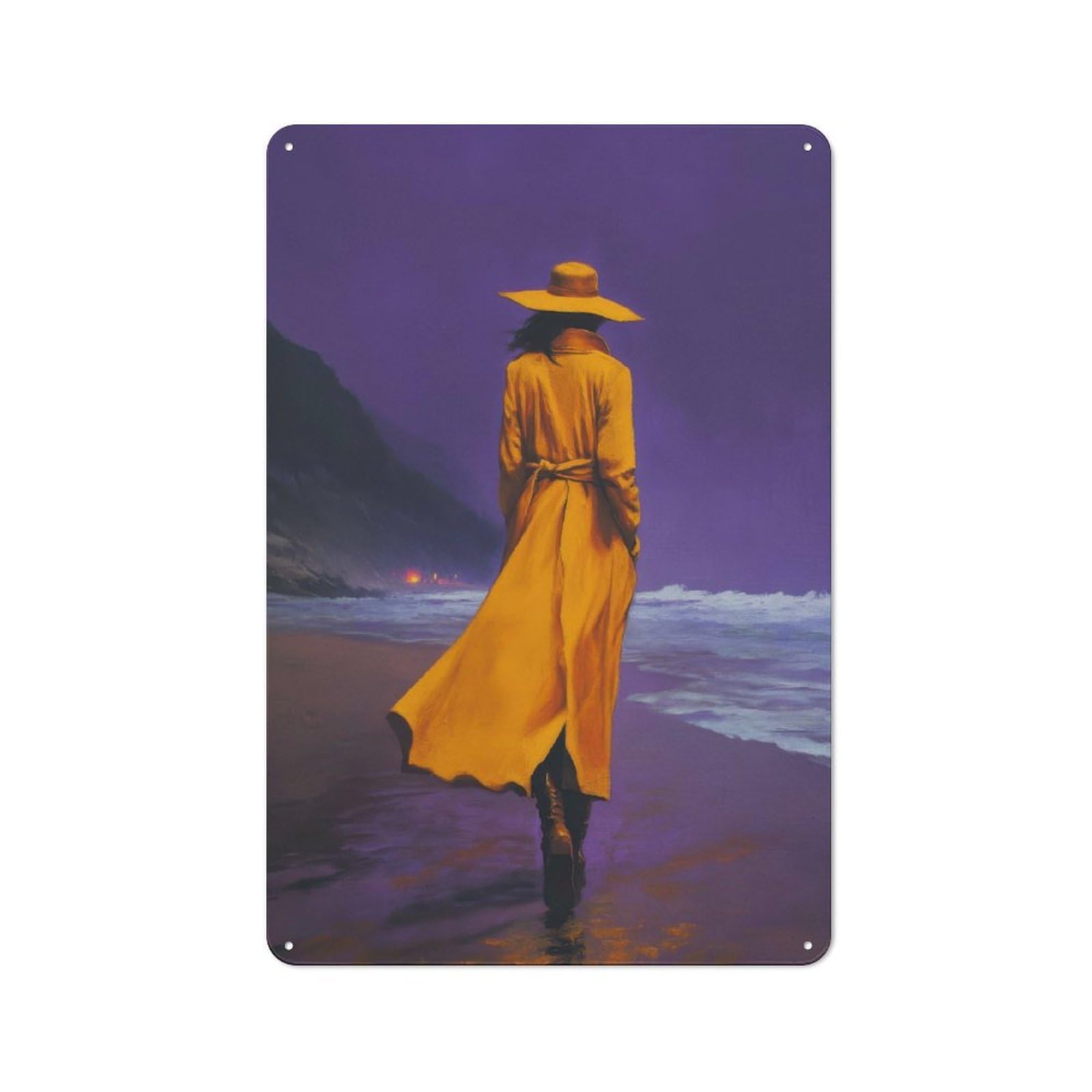 Junmoney Whisper Of The Tide Tin Sign 30X20cm With For Workshop Wall, Retro Decor, For Metal Sign Collectors, For Cafés, Pubs And Restaurants