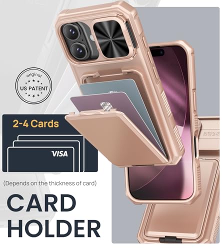 Image of SSLOTSCASE for iPhone 17 Case with 2X Screen Protector, Rose Gold