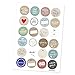 Produktbild 24 gemischte Geschenkaufkleber - unser Sticker Best-of! Set, MATTE Papieraufkleber, rund, 40 mm Durchmesser, schöne Etiketten zum Geschenke verpacken, für Weihnachtsgeschenke, Geburtstagsgeschenke