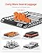 VEVOR Roof Rack Basket, 51 x 36 x 4.1 in, Universal Rooftop Cargo Carrier with 1120 x 870 x 260 mm Cargo Bag, Net, Ratchet Straps, 200 lbs Max Load Capacity Car Top Luggage Holder, for SUV Truck Car