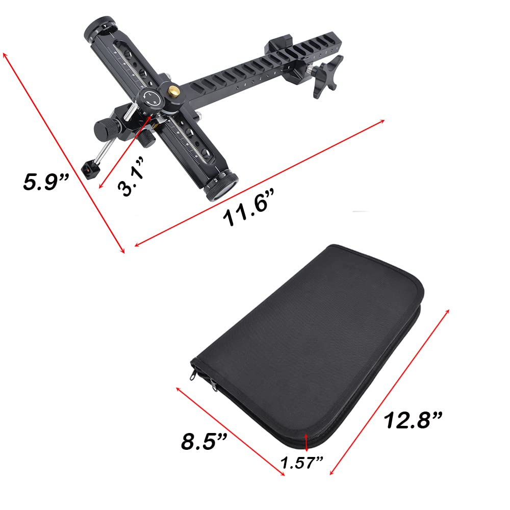 Viseur d'arc classique réglable en alliage d'aluminium pour arc recourbé chasse