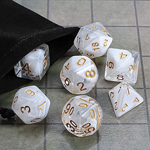 Image of CiaraQ 7pcs Polyhedral Dice Set for Dungeon and Dragons MTG Table Games