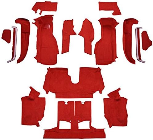 ACC Kit de alfombras de repuesto para Chevrolet Corvette de 1990 a 1993, convertible, kit completo con 2 recortes de pestillo, L, 830-Marrón de