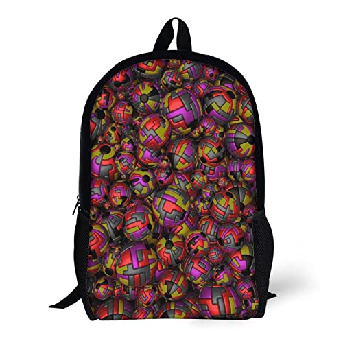 Sac à dos décontracté 17 pouces imprimé 3D abstrait mode jeunesse tendance - 5