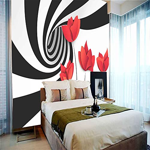 Papier Peint Panoramique 3D Tourbillon pour Rénover un Mur Facilement